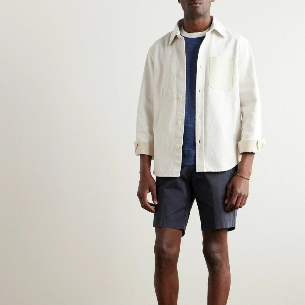 Thom Sweeney Flat Front Casual Shorts in Navy Size 32 NWT